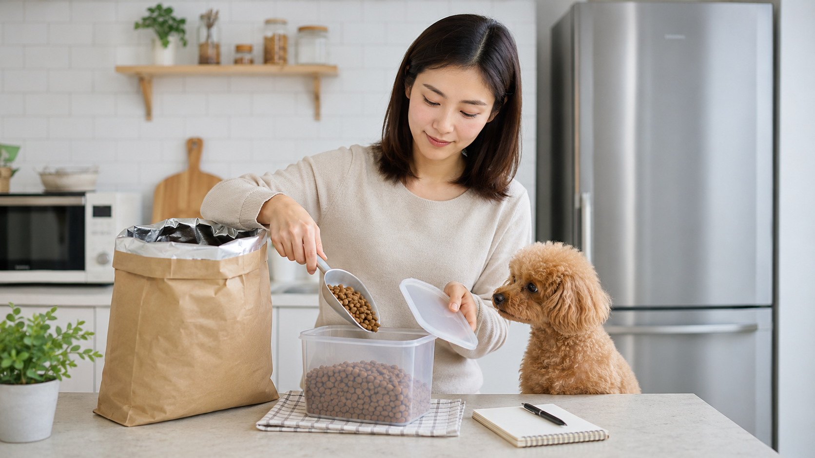 モグワン開封後の保存方法｜袋・保存容器・冷蔵庫の注意点